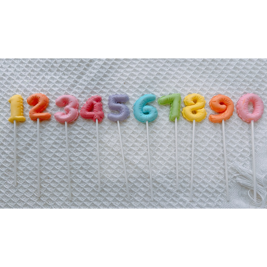 น้ำตาลแต่งเค้ก ตัวเลข