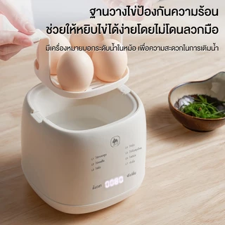 CAMEL เครื่องต้มไข่อัตโนมัติ เครื่องไข่ต้ม Mini egg boiler หม้อต้มไข่ เครื่องนึ่งไข่อเนกประสงค์
