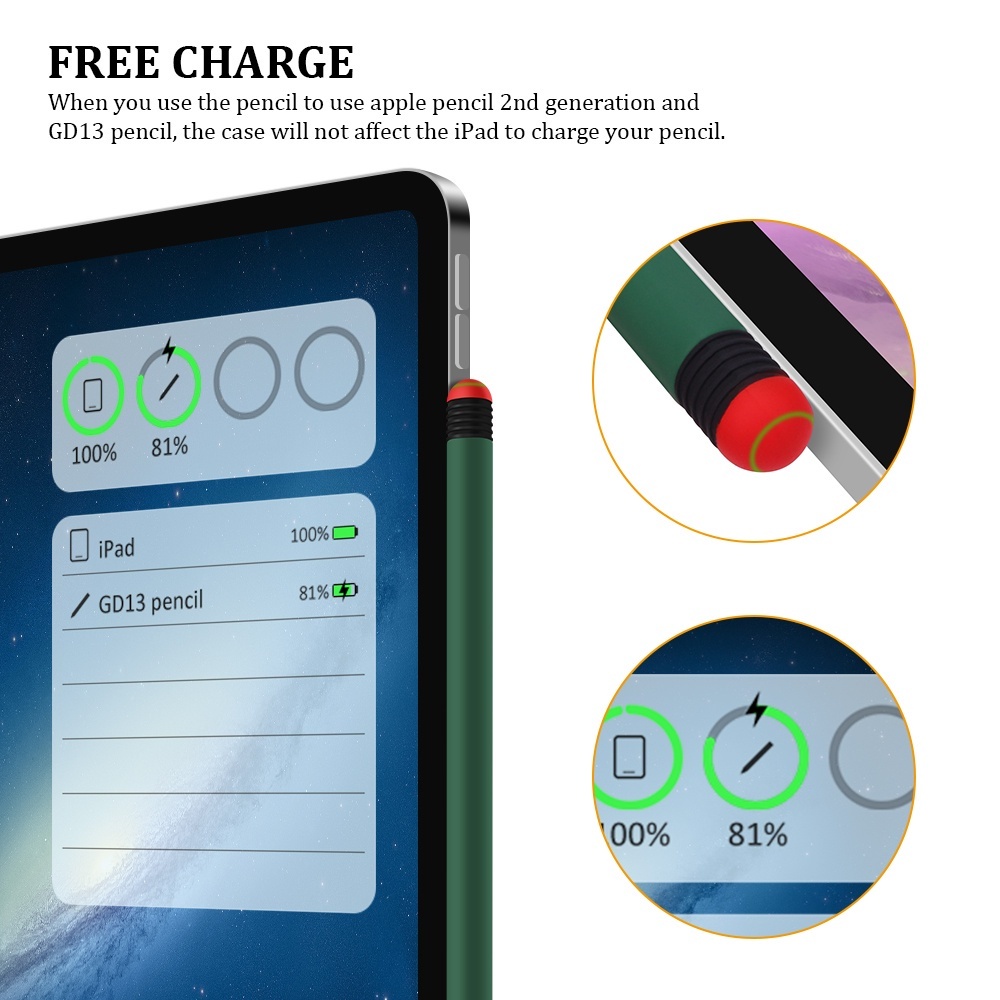 GOOJODOQ สไตลัสกรณี Stylus ซิลิโคนสำหรับ For lpad ดินสอ 1 2 และ Gd12 Gd11 Plus - รูปที่ 5