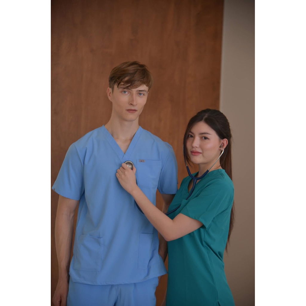 ชุดสครับคุณหมอ สีฟ้า สีเขียว - ARFI doctor scrub