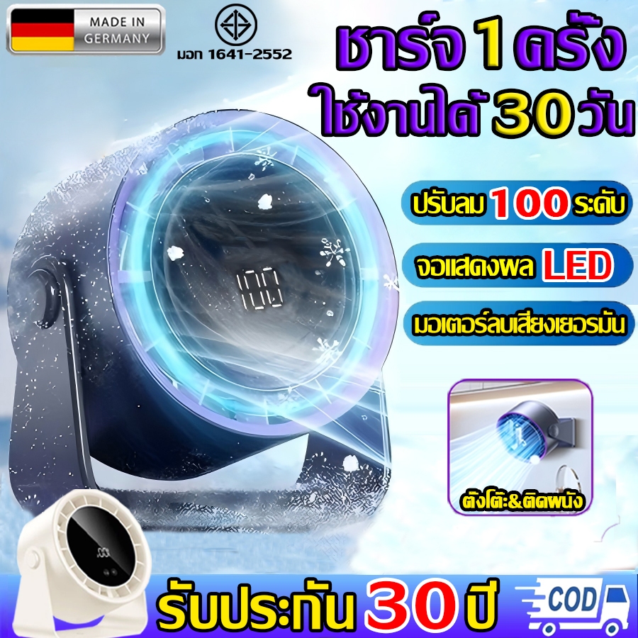 🌀รับประกัน30ปี🌀พัดลมตั้งโต๊ะ พัดลมไฟฟ้า พัดลมมือถือ ปรับความเร็วลม100ระดับ พัดลมมินิ พัดลมพกพา พัดลมขนาดเล็ก tablefan