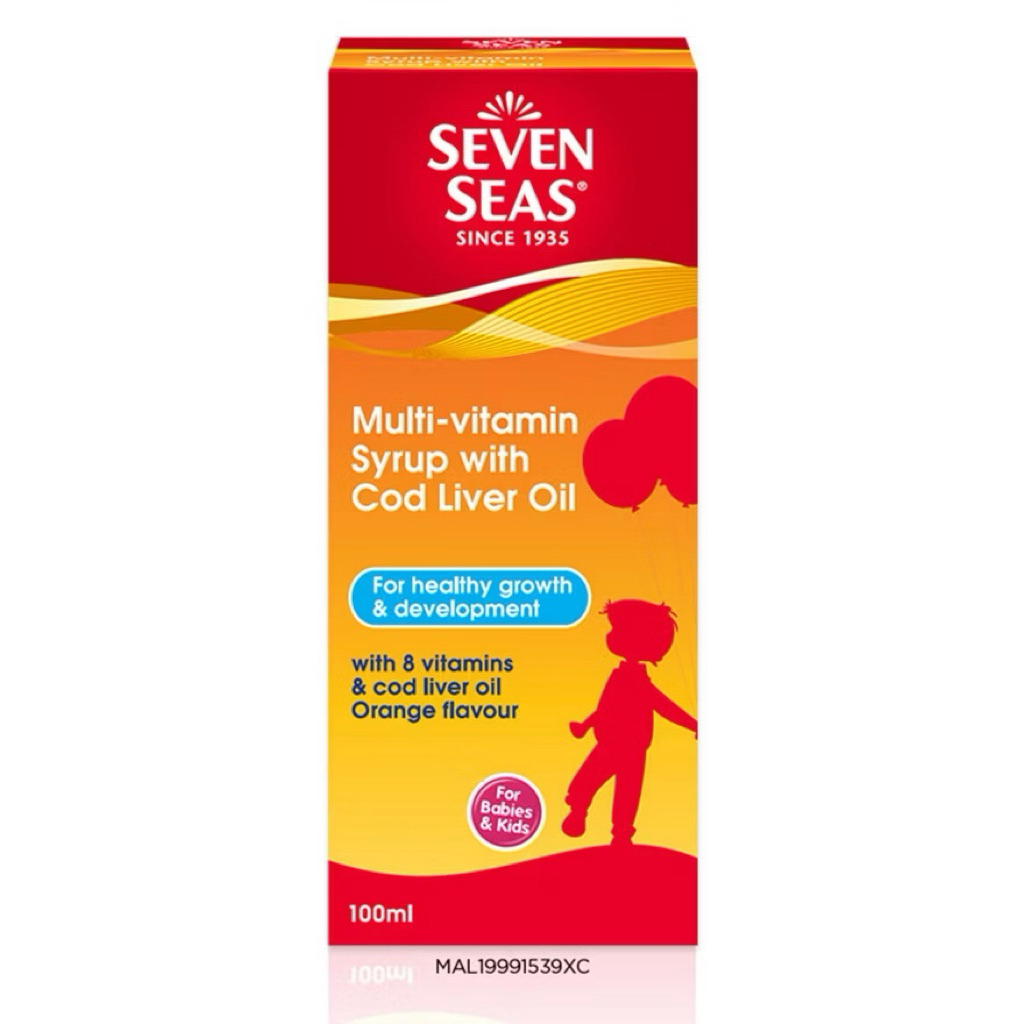Seven Seas Multi-Vitamin Syrup with Cod Liver Oil 100ml สำหรับเด็ก