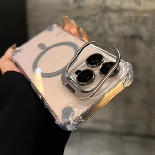 เกราะมุมพร้อมขายึดตั้งได้ Magnetic Case For iPhone 17 ProMax 15 Plus 14 Pro เคสไอโฟน เคสกันกระแทก
