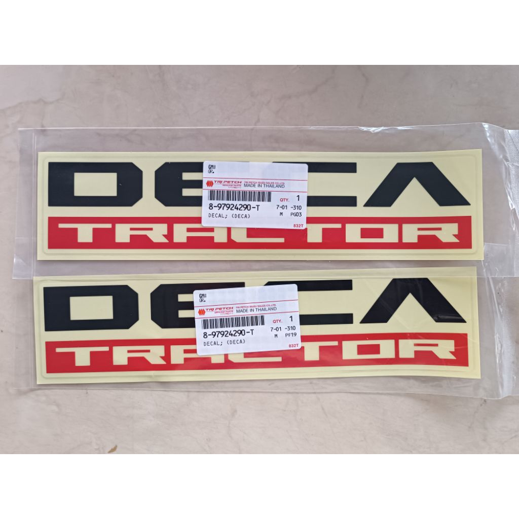 สติกเกอร์ DECA TRACTOR  ติดหน้ารถขวา ISUZU แท้ห้าง ราคาต่อ1ชิ้น ราคา ถูกที่สุด ดีลบีเคเค แกลเลอรีภาพที่ 4