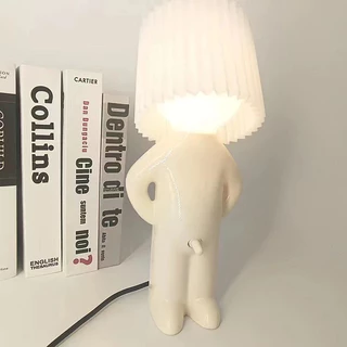 LED โคมไฟตั้งโต๊ะสร้างสรรค์ Shy โคมไฟตั้งโต๊ะเด็กใหม่โคมไฟอ่านหนังสือห้องนอนน่ารักไฟกลางคืนสำหรับของขวัญเด็กไฟตกแต่งบ้าน