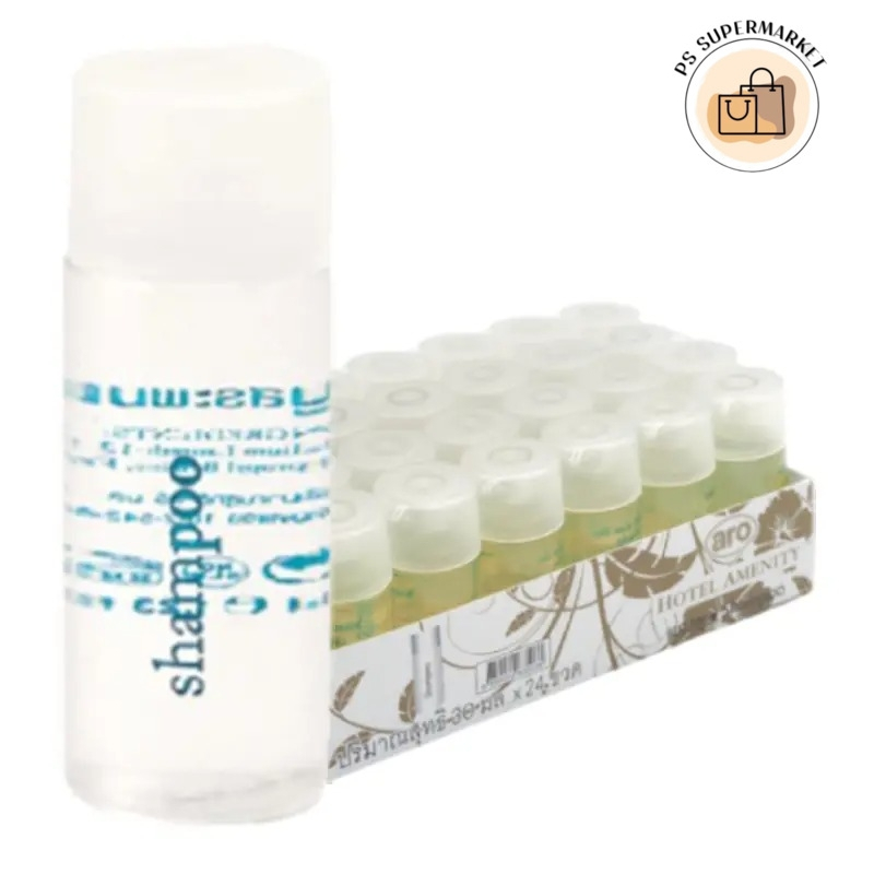 aro shampoo Hotel Amenity lemongrass เอโร่ แชมพู กลิ่นตะไคร้หอม 35 มล.x 24 ชิ้น