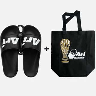 รองเท้าแตะ ARI SANDALS - WHITE BLACK สีขาวดำ มีถุงผ้าใบใหญ่❤️‍🔥