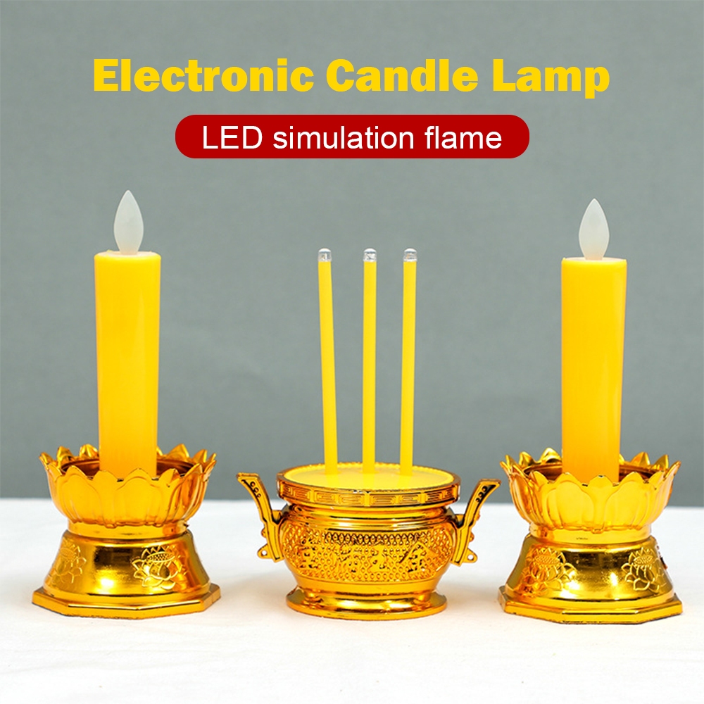 🔥กระถางรูปไฟฟ้า LED🔥 เทียน นํา เทียนใส่ถ่าน เทียนไฟฟ้า ธูป นํา ธูปไฟฟ้า ดอกบัวธูปเทียนกระถางธูป ธูปเทียนเที่ยน รูปLED