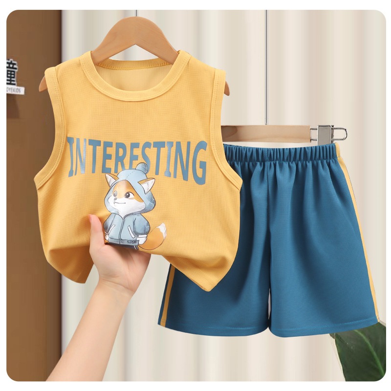 ชุดเสื้อกล้ามเด็ก ระบายอากาศดี+สไตล์เกาหลี ใส่สบาย พร้อมส่ง - รูปที่ 7