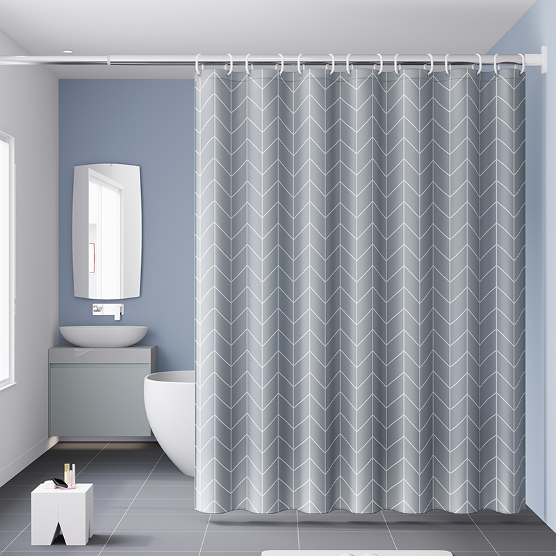 ม่านห้องน้ำ แบบพลาสติก กันน้ำ เป็นเชื้อรา ไม่ ขนาด180X180cm ใช้ในห้องน้ำกั้นอาบน้ำ แถมห่วงตะขอ พร้อมส่ง