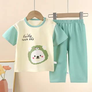 ชุดนอนเด็ก ผ้านิ่ม สำหรับเด็ก1-3 ขวบ ลายน่ารัก นุ่มสบาย ใส่บ้านได้
