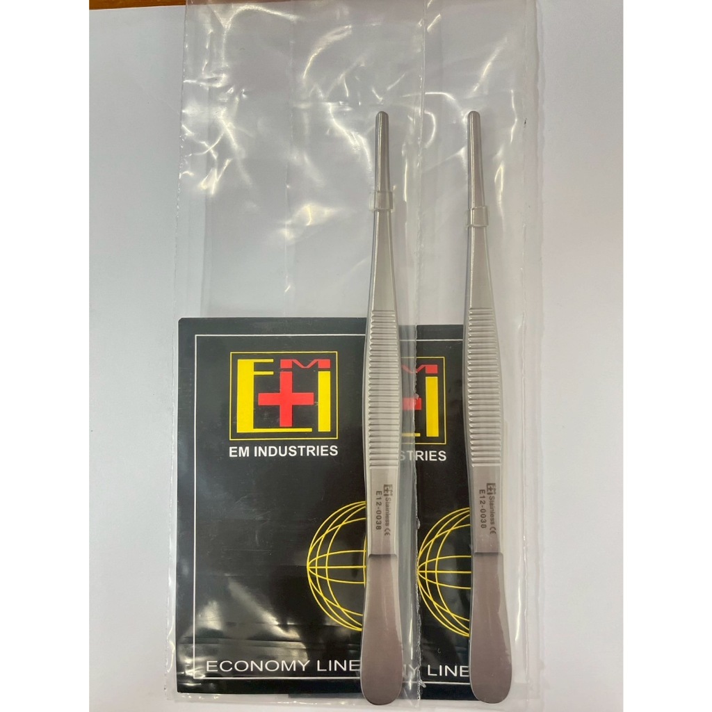 Em E12-0038 THUMB DRESS. FORCEP SERR. 16CM