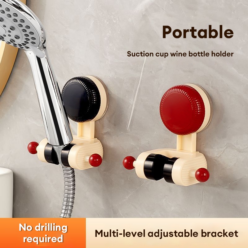 🏠 ที่ถอดออกได้มือถือ Showerhead Bracket ถ้วยดูดผู้ถือหัวฝักบัวติดผนังผู้ถือหัวฝักบัวฝักบัว Acc