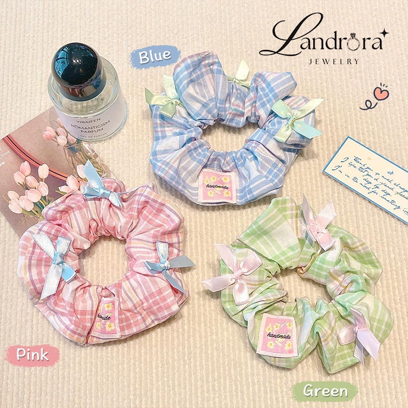 ยางรัดผมถักย้อนยุค สไตล์เกาหลี เครื่องประดับผมน่ารัก ยางรัดผมหางม้า Hair tie D2415