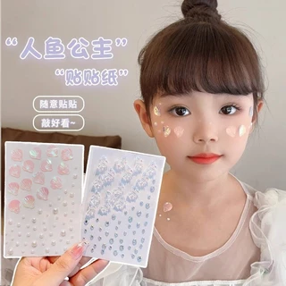 Rubuyou สติกเกอร์เพชร DIYรูปผีเสื้อดอกไม้3D คริสตัลออโรร่าสีสันสดใส ตกแต่งสําหรับตกแต่งใบหน้า ร่างกาย เทศกาล ปาร์ตี้-COD