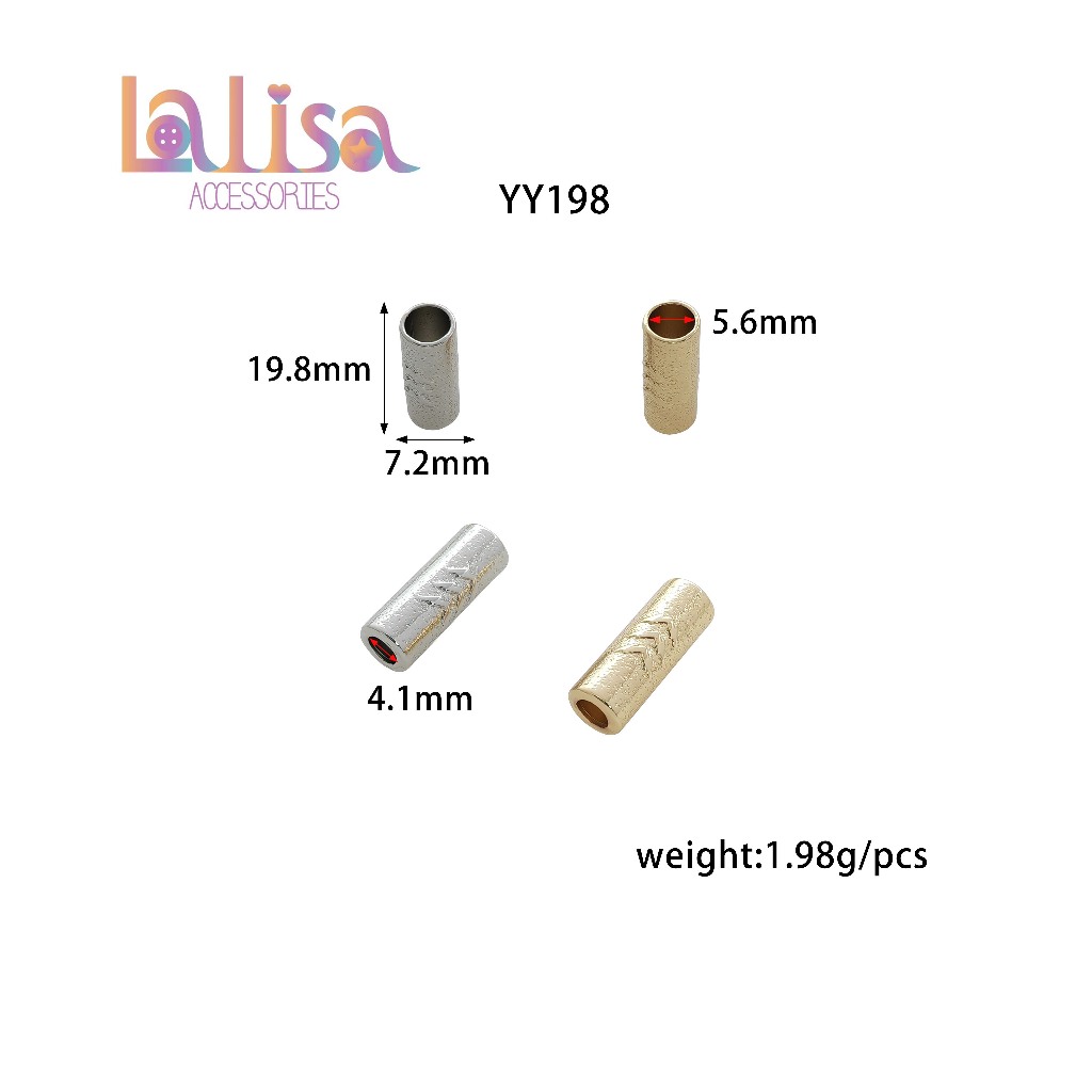 ตัวจบเชือกทรงกระบอก alloy Ending 19.8*4.1*5.6mm YY198
