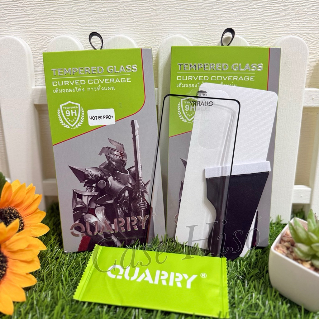 ฟิล์มกระจกนิรภัยจอโค้ง Quarry สำหรับ Infinix Hot 50 pro plus / Hot 60 pro plus