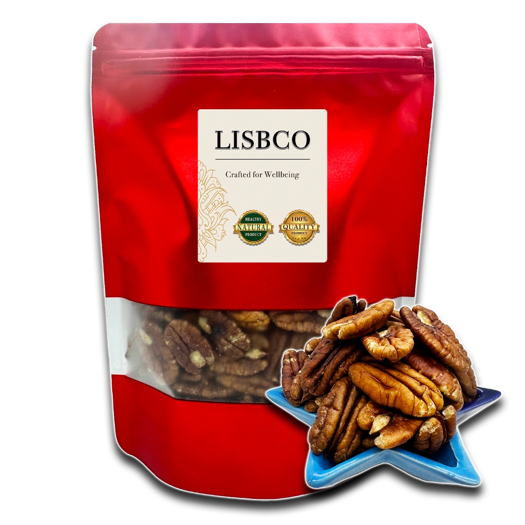 ถั่วพีแคน 500 กรัม Pecans Nuts 500 g Grade A+ พีแคนแกะเปลือก หอมมัน ทานเล่น เพื่อสุขภาพ คีโตทานได้
