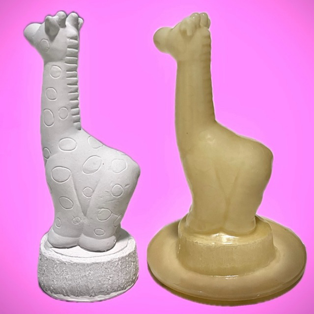 แม่พิมพ์ยางพาราสำหรับเทตุ๊กตาปูนปาสเตอร์ รูปยีราฟ