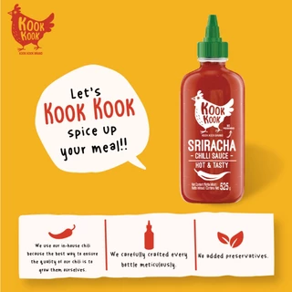 ซอสพริกศรีราชา ตรากุ๊กกุ๊ก ขนาด 525 กรัม KOOK KOOK Sriracha chili sauce 525 g.