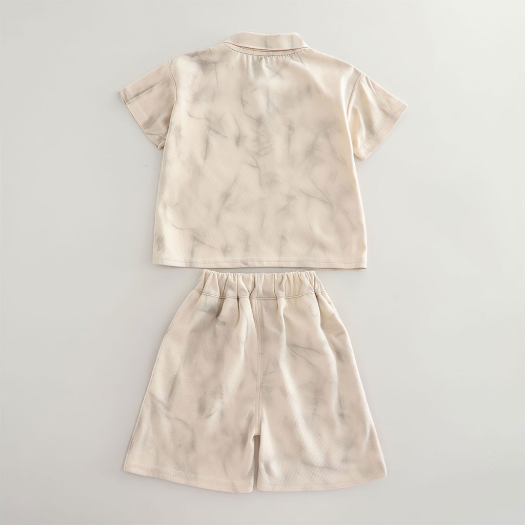 Beryl kids🌸ชุดเด็กผู้ชายแฟชั่น🎀ชุดแขนสั้นเด็กฤดูร้อน เสื้อโปโลตัวอักษร+กางเกงขาสั้น ชุดสองชิ้น ลำลอง ใส่สบาย - รูปที่ 6