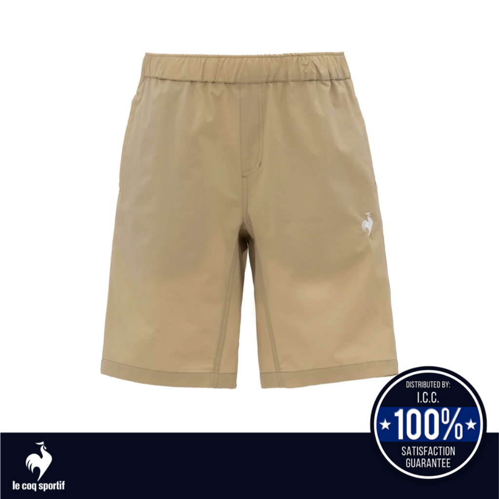 le coq sportif กางเกงขาสั้นผ้ายืด สีเบจ (กางเกงขาสั้น,กางเกงกีฬา,กันแดด,UVCUT,SOLOTEXPREMIUM, lecoq)