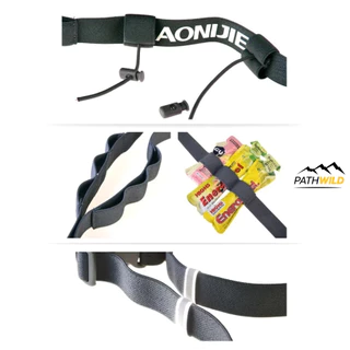 AONIJIE E4076 Running Bib Belt เข็มขัดสำหรับติดบิบ เบอร์วิ่ง ปรับกระชับได้ตามรอบเอว ใส่ได้ทุกไซส์ มีช่องใส่เจล 6 ช่อง