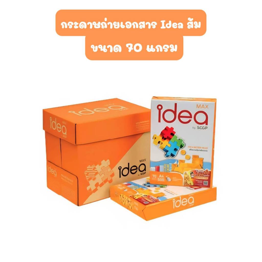 IDEA MAX กระดาษถ่ายเอกสาร A4 70แกรม
