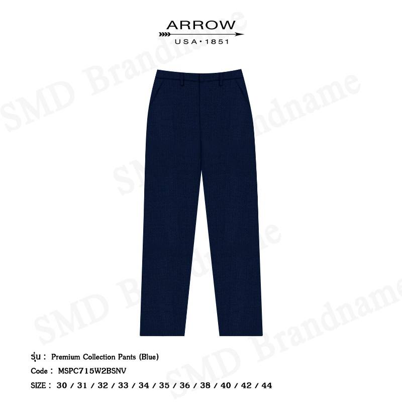 Arrow กางเกงสแล็ค ขายาว ทำงาน Classic รุ่น Premium Collection Pants (Blue) Code: MSPC715W2BSNV