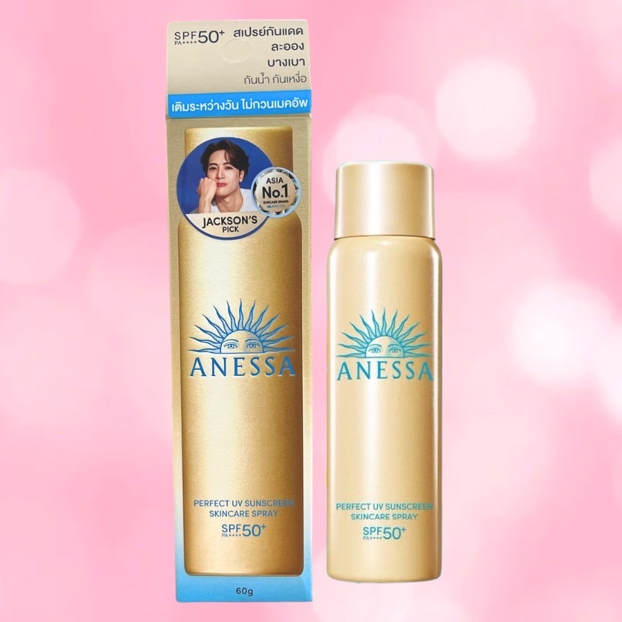 ANESSA  Perfect UV Sunscreen Skincare Spray SPF50+ PA++++ 60 ML.สเปรย์กันแดดละอองบางเบาซึมซาบเร็ว กันน้ำ กันเหงื่อ