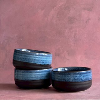 ชามเซรามิคขนาด 5.25 x 2.6 นิ้ว เคลือบสีทั้งใบ  - AT1CERAMIC