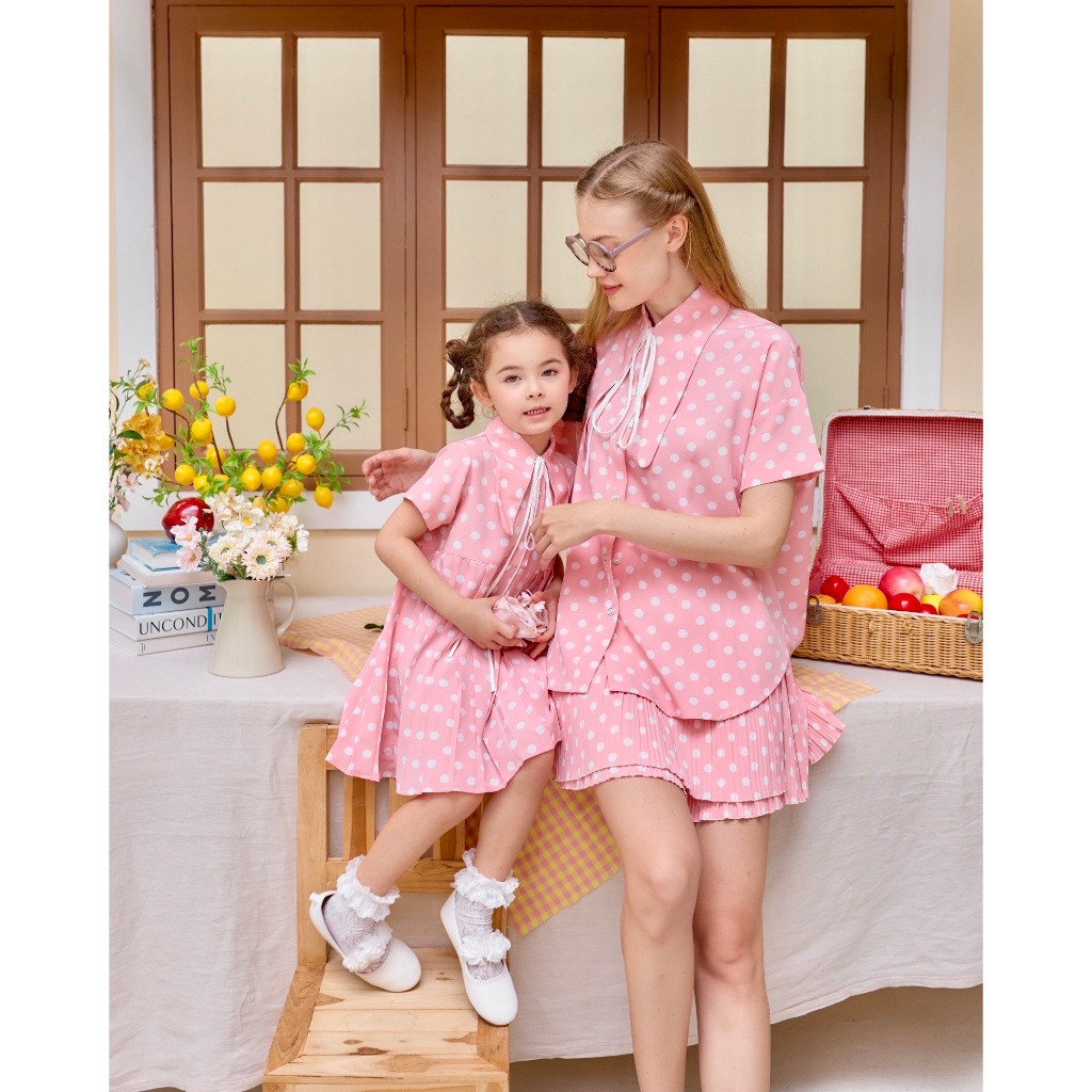 VACAY INDEED | Mini Mina Dress ลาย Pink Polka Dot  🎀  /พร้อมส่ง* - รูปที่ 3