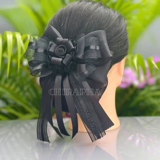 เน็ตติดผมรุ่นผ้าแก้วสีดำ เน็ตติดผมข้าราชการ พร้อมส่ง