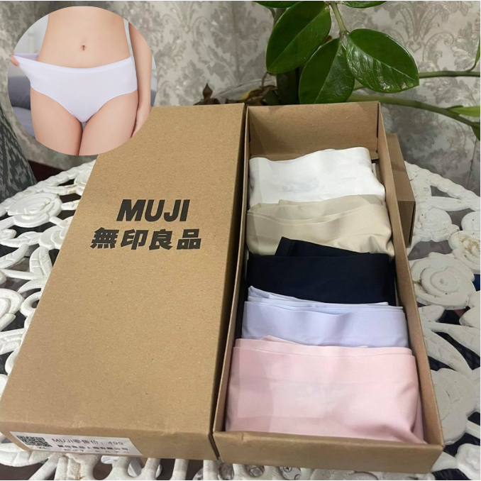 กางเกงในMUJI กางเกงชั้นในสุภาพสตรี สไตล์ญี่ปุ่น เนื้อผ้าเกรดพรีเมี่ยม กางเกงในไร้ขอบ ใส่สบาย ระบายอากาศได้ดี ราคาคุ้มค่า