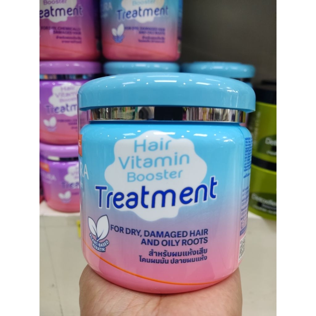 LOLAND NATURA  Hair Vitamin Booter โลแลน เนทูร่า แฮร์ไวตามิน บูสเตอร์  สีฟ้า (ใหม่) ปริมาณ 500 กรัม