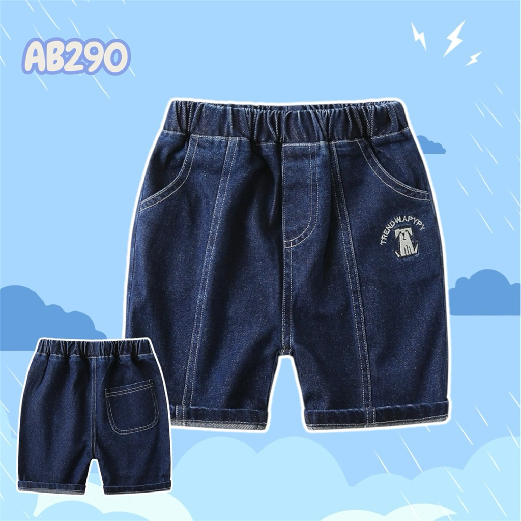 AB290 กางเกงยีนส์ขาสั้น แฟชั่นเด็ก อัพเดตใหม่ งานคุณภาพดี พร้อมส่งในไทย
