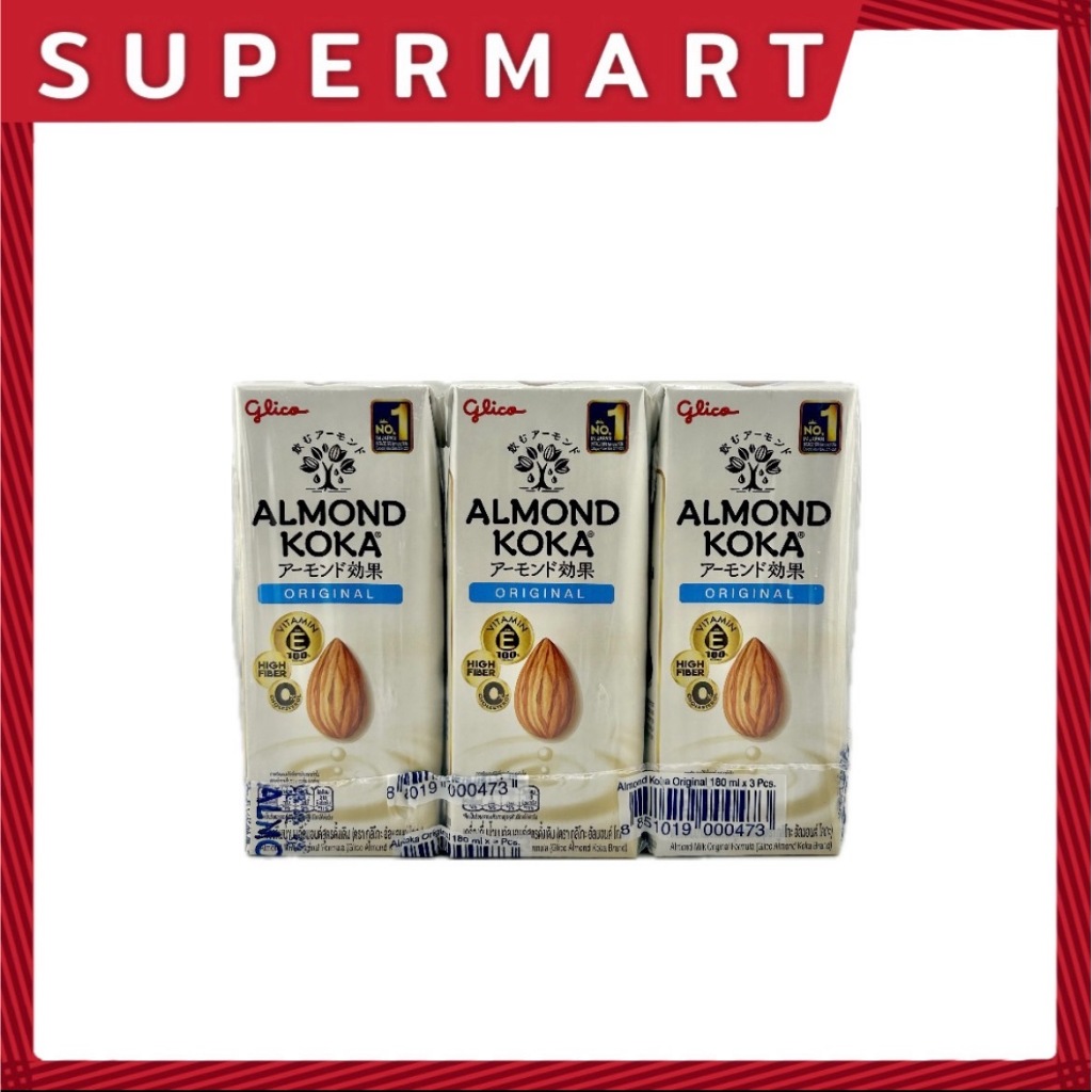 SUPERMART Glico Almond Koka Original 180 ml.*3 #1116062
