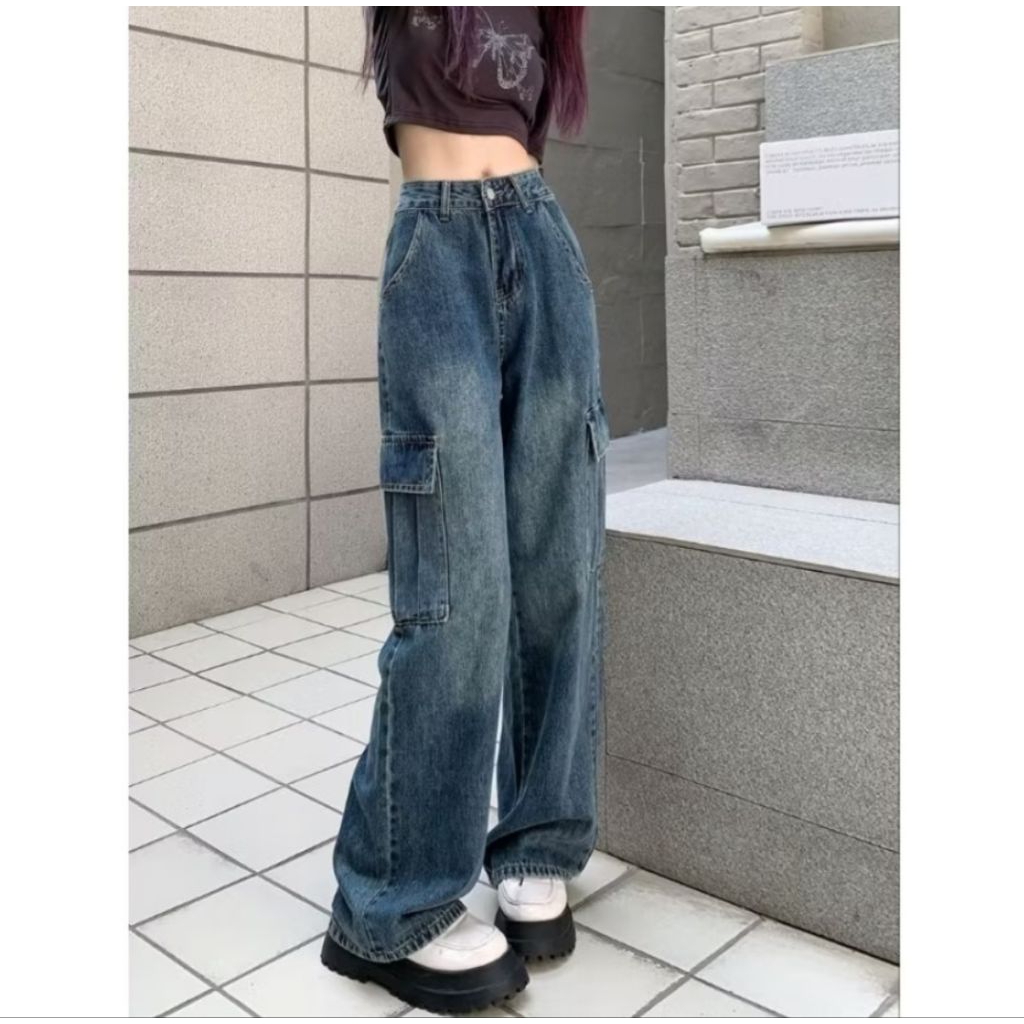 กางเกงยีนส์ คาร์โก้ มือ1 ป้าย vouge size m