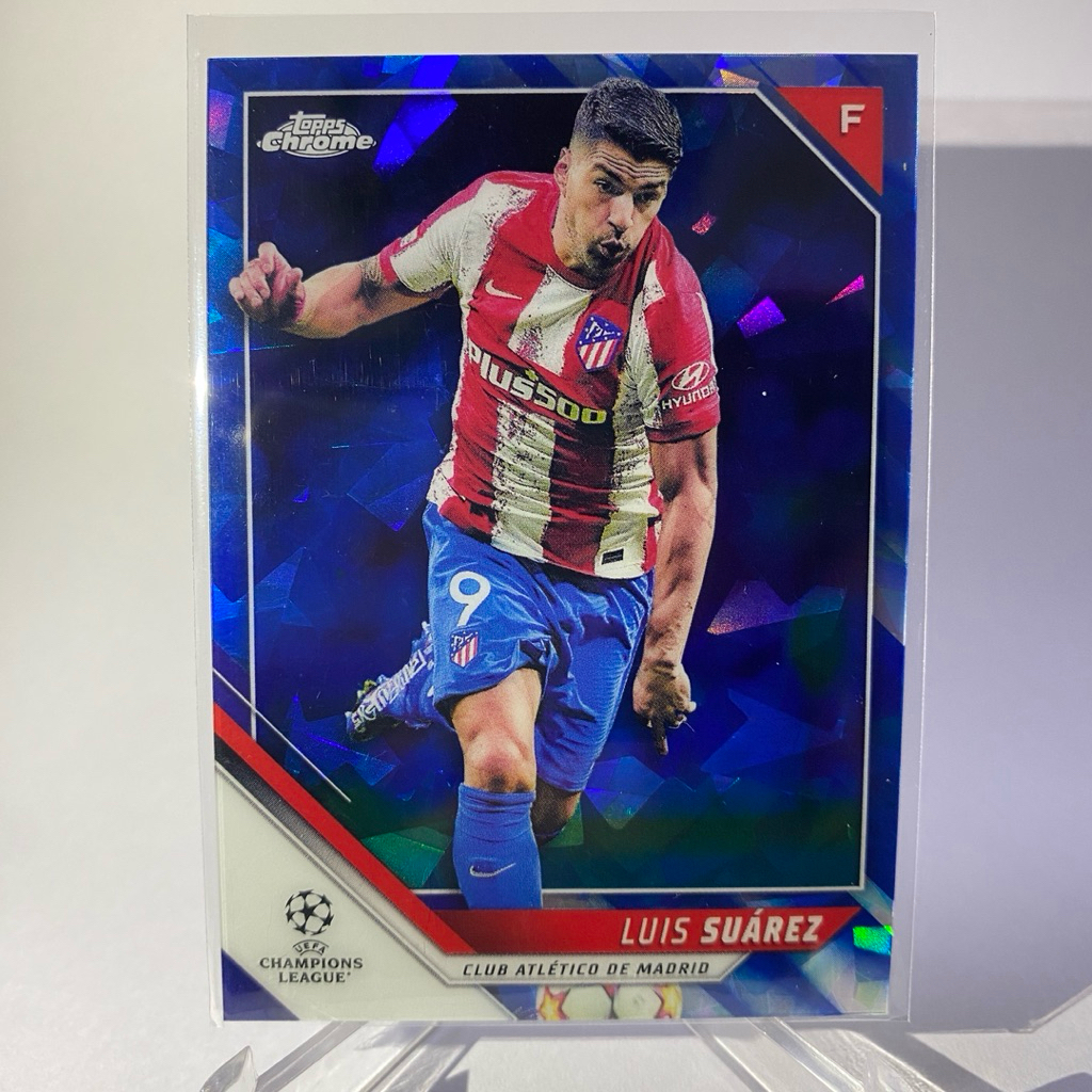 การ์ดนักฟุตบอลสำหรับสะสม LUIS SUAREZ , ATLETICO DE MADRID, TOPPS CHROME 2022