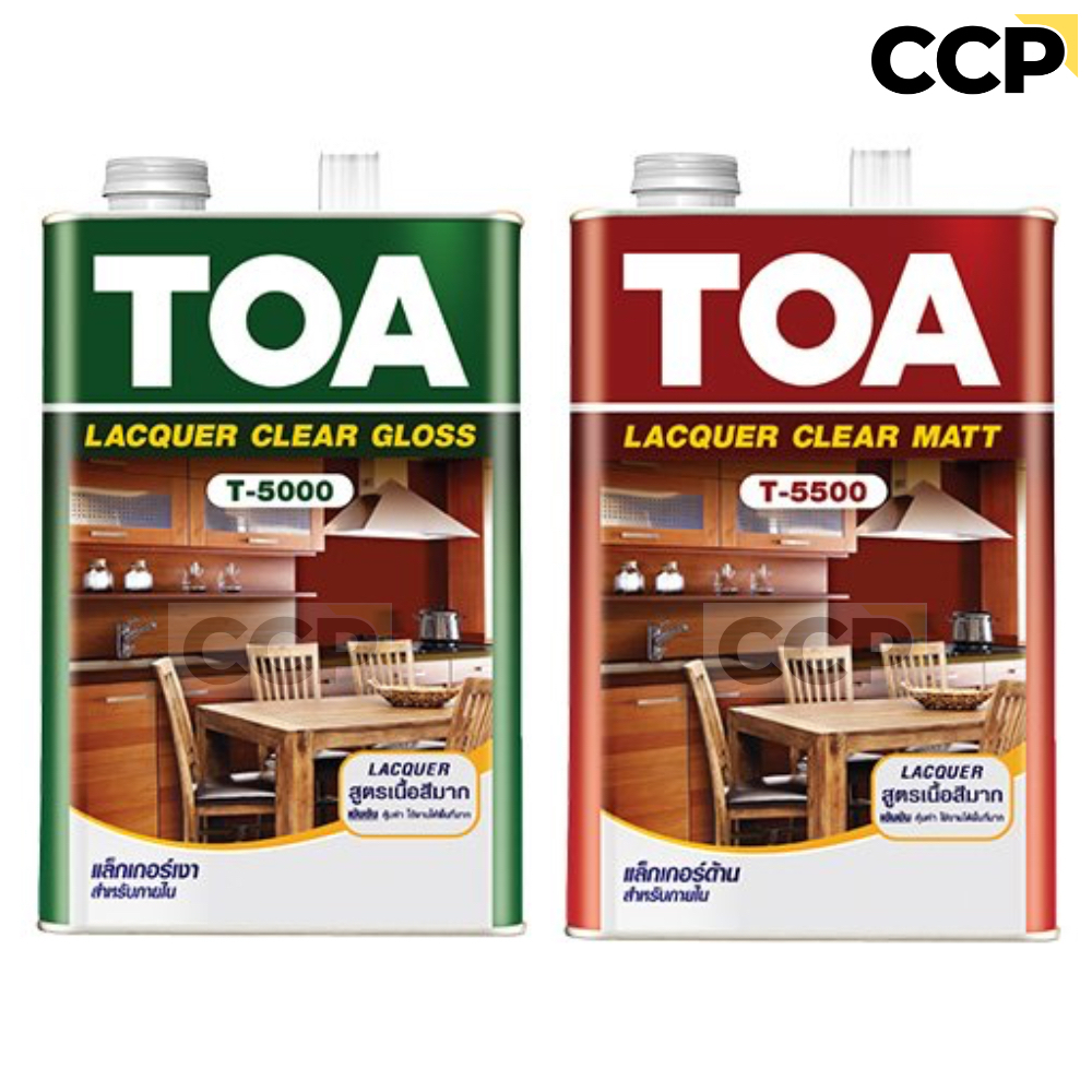 [ล็อตใหม่] TOA แลคเกอร์เงา แลคเกอร์ด้าน ทินเนอร์ 71 - TOA T5000 T5500 แลคเกอร์ทาไม้ เคลือบเงาไม้