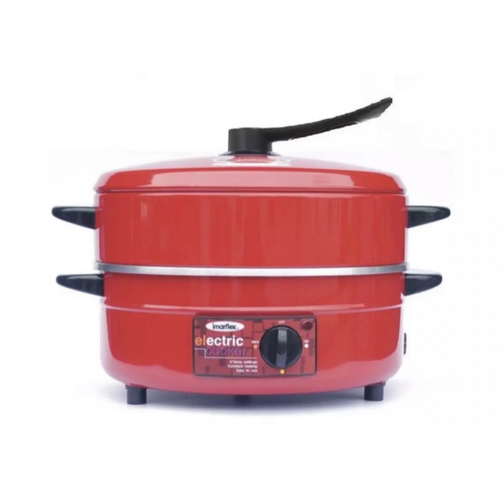 IMARFLEX กระทะไฟฟ้า อลูมิเนียม ความจุ 3 ลิตร รุ่น MP-16Q ซึ้ง 1 ชั้น ฝาอลูมิเนียม กระทะ MP 16Q กำลัง