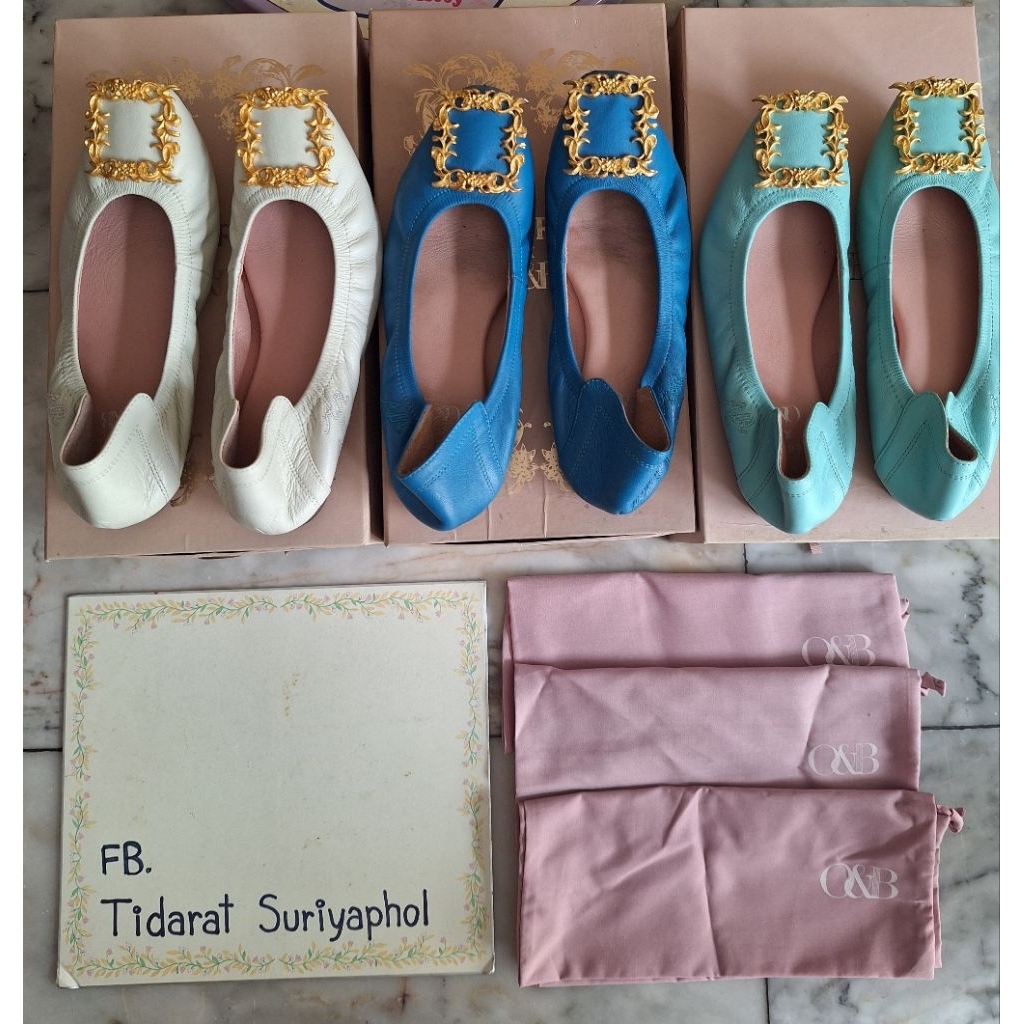รองเท้าคัทชู O&B มือสองสภาพดี  Size 35รุ่น Audrey × ADR 