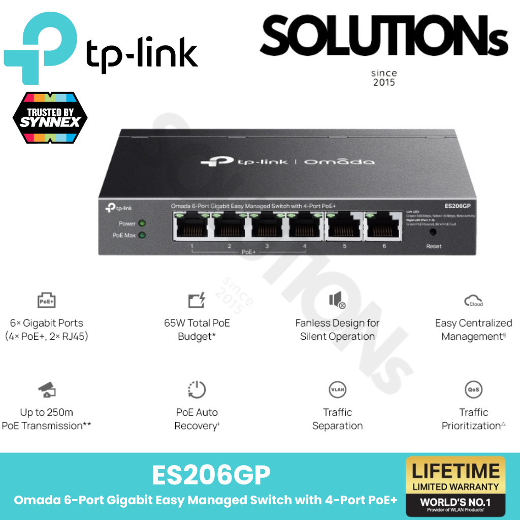 TP-Link ⚡️สวิตซ์ฮับจัดการได้ POE+⚡️ ES206GP ES210GMP ES220GMP ผลิตภัณฑ์ใหม่ Omada 6-20 Port Gigabit 