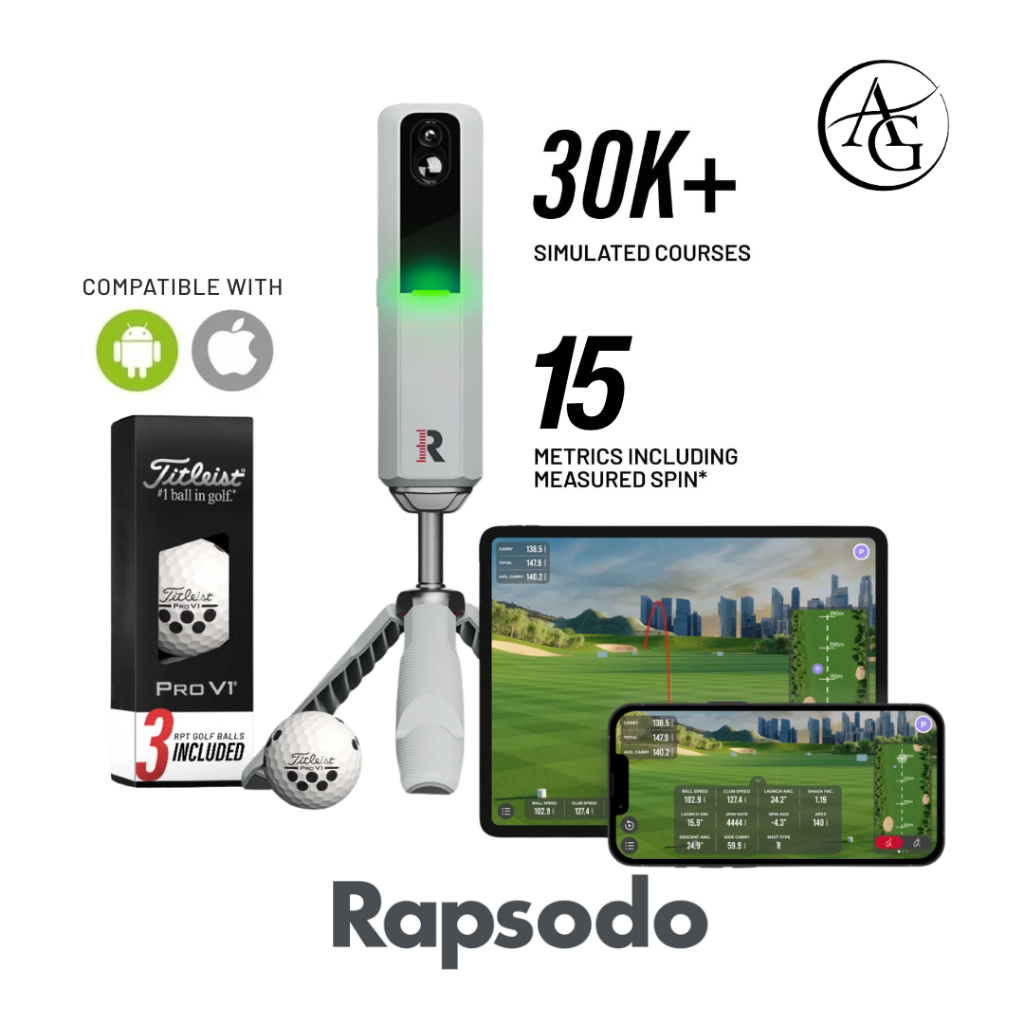 RAPSODO เครื่องตรวจวัดการตีลูกกอล์ฟ MLM2PRO Golf Simulator with Dual Cameras and Doppler Radar อุปกร