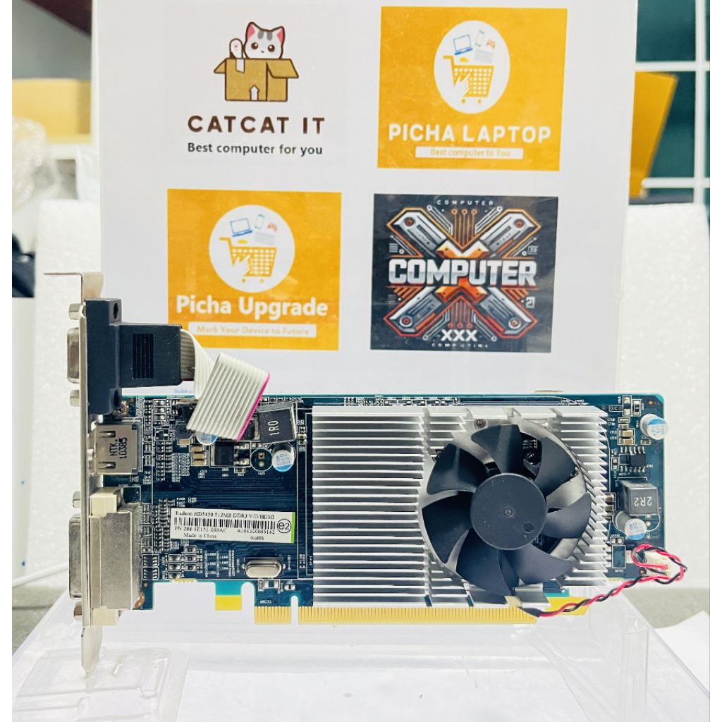 การ์ดจอ AMD HD5450 512MB GDDR3 HDMI VGA DVI มือสองสำหรับใส่เคสใหญ่(คลัง5450)