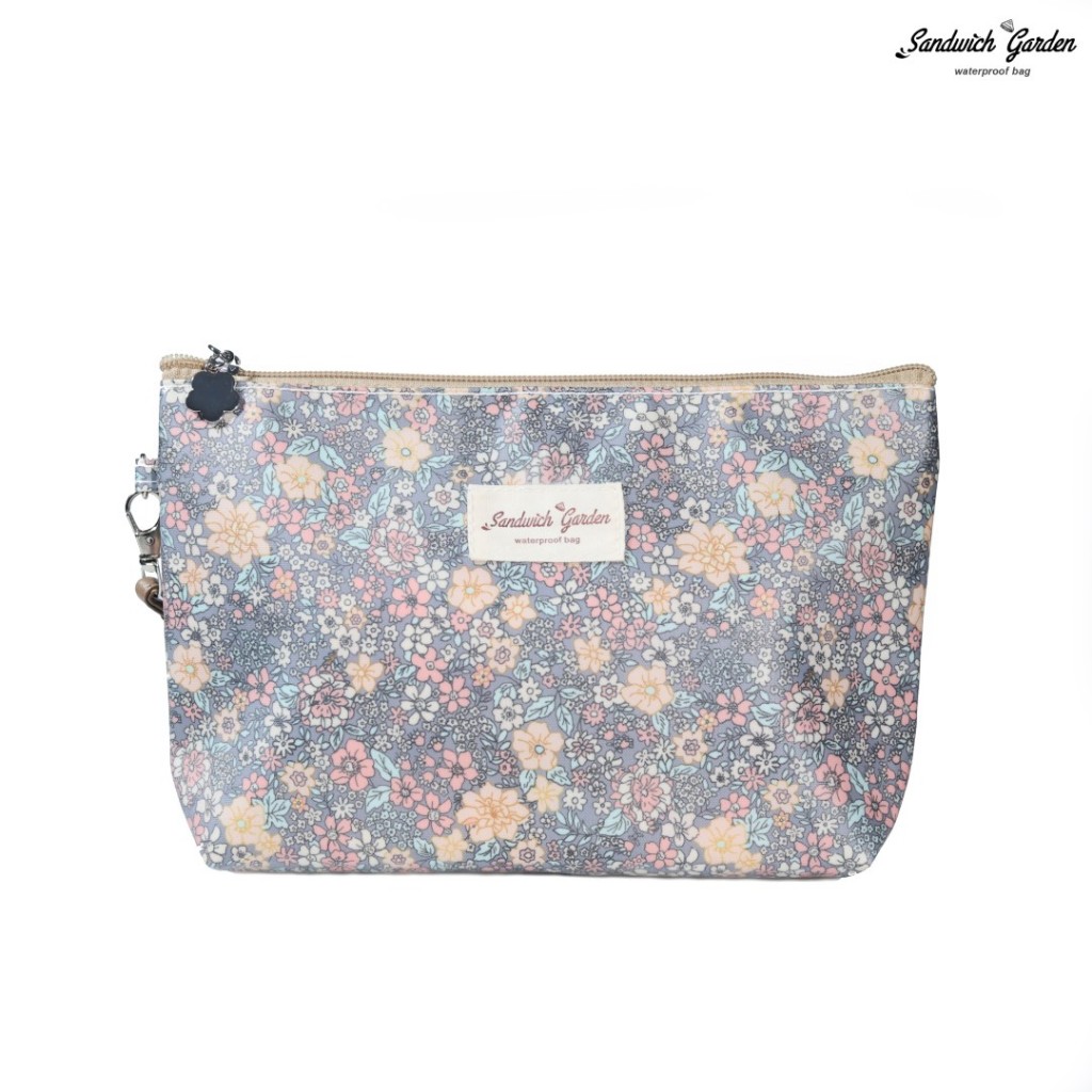 [ใหม่! ผ้าเคลือบกันน้ำแบบด้าน นิ่มแต่เป็นทรง] กระเป๋าใส่เครื่องสำอางค์ แบรนด์ Sandwich Garden