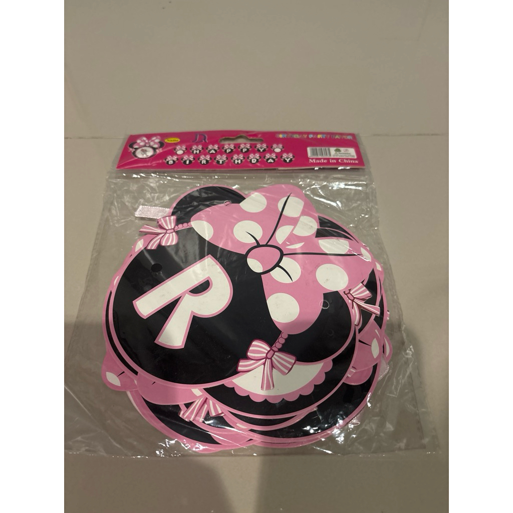 ป้ายตกแต่ง HBD มินนี่ น่ารัก