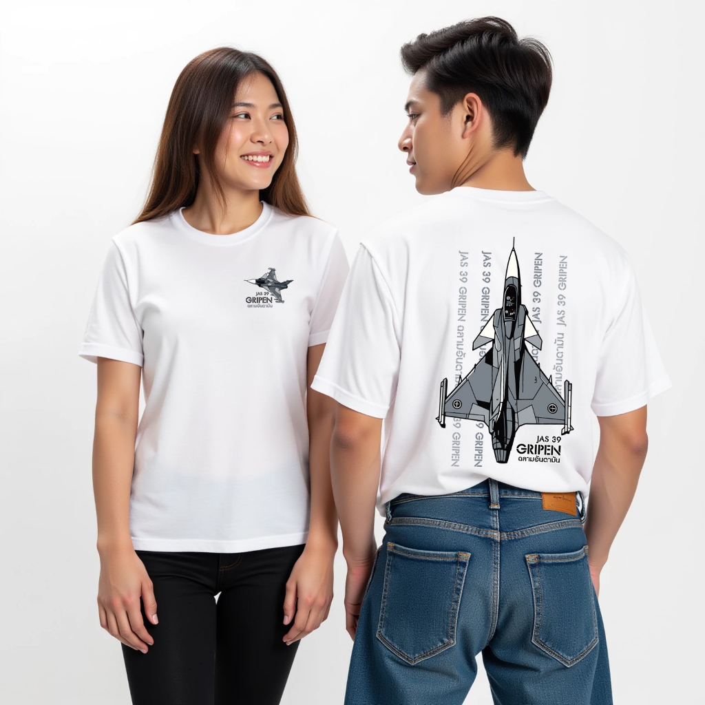 ส่งไปรษณีย์EMS เสื้อยืดแฟชั่น กำลังมาแรง เสื้อกริฟเพ่น ฉลามอันดามัน GRIPEN