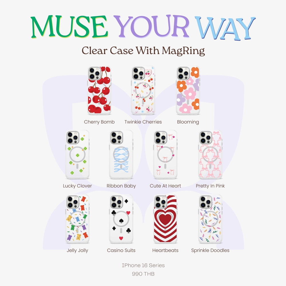 (16 Series)  Clear Case With MagRing MUSE Your Way Ver.2