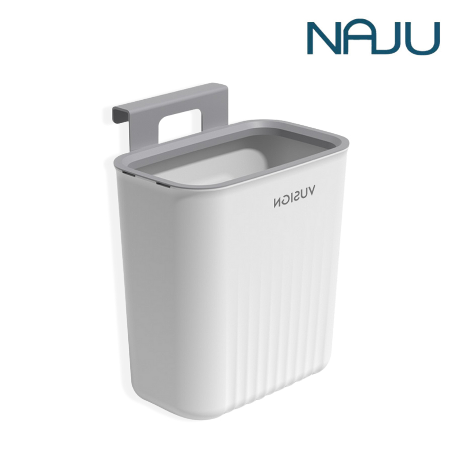 Naju ถังขยะ ถังขยะอเนกประสงค์ 9L ถังขยะแบบแขวน แขวนเคาน์เตอร์ครัว ห้องน้ํา ห้องรับแขก ไม่ต้องเจาะรู